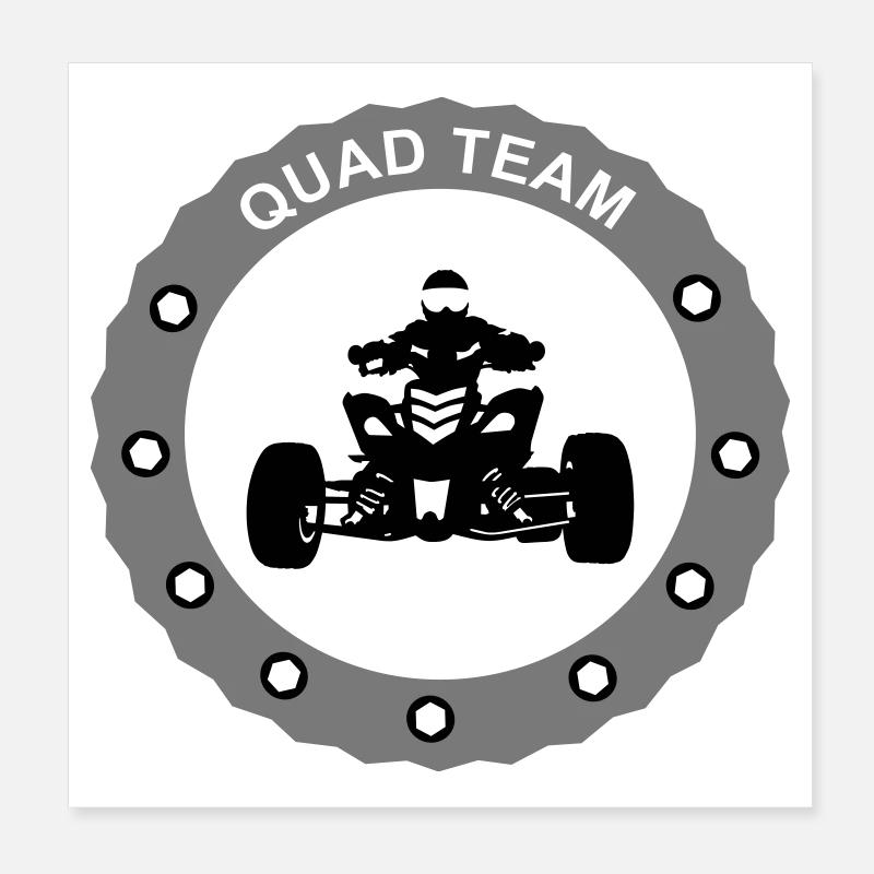 Quad team Poster 20x20 cm
