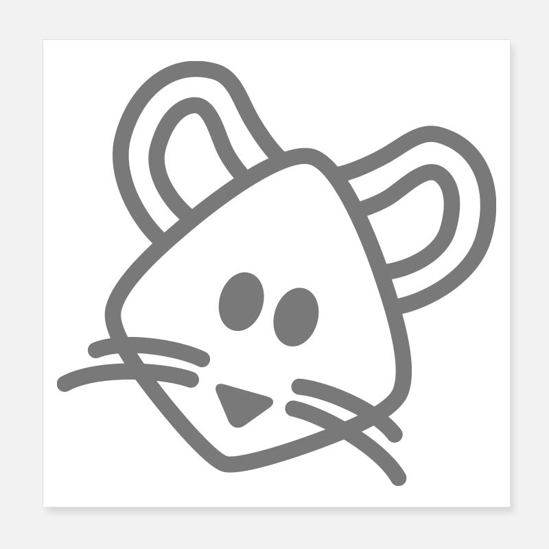 mouse mouse mouse Poster 8" x 8" (20x20 cm)