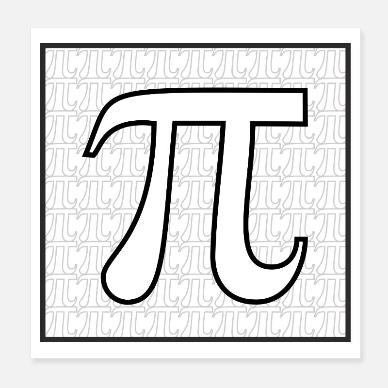 Pi 2 Poster 20 x 20 cm
