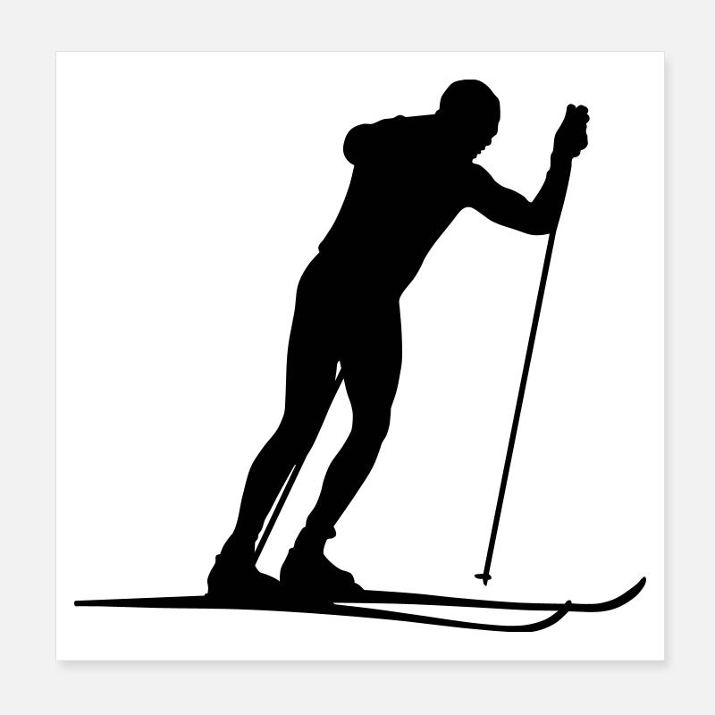 ski cross-country Poster 8" x 8" (20x20 cm)