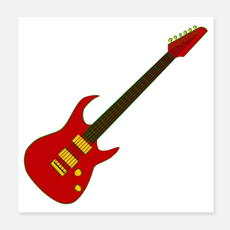 guitar Poster 8" x 8" (20x20 cm)