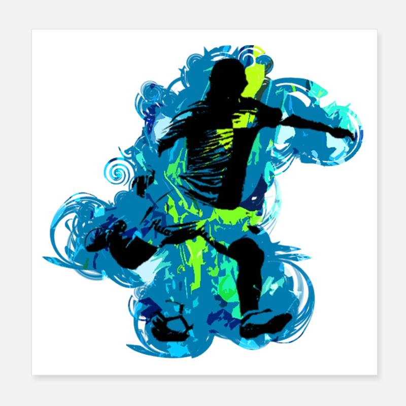Soccer Poster 8" x 8" (20x20 cm)