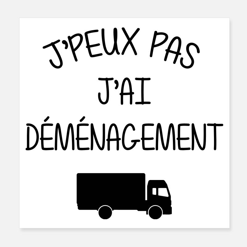 frachtführer / möbelpacker / mover / bewegen Poster 20x20 cm