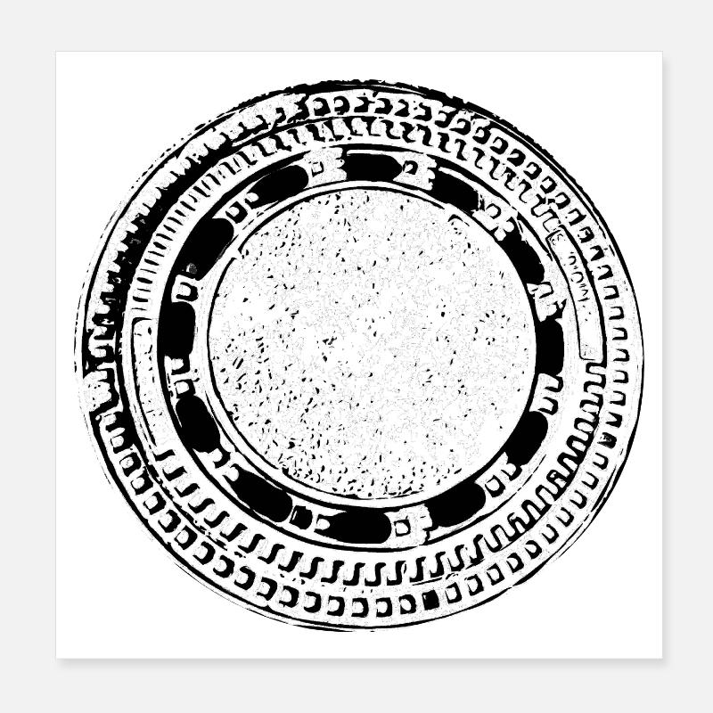 Dekor Gully Deckel Poster 20x20 cm