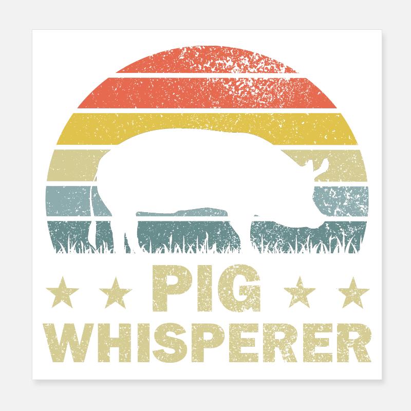 Pig Pigs Poster 8" x 8" (20x20 cm)