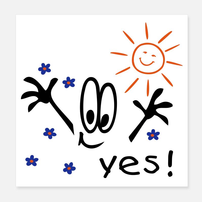 Summer, Sun, Holidays, Comics Poster 8" x 8" (20x20 cm)