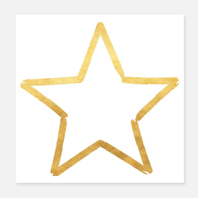 Stjerneguld ser heldig ædel gave ud Poster 20x20 cm