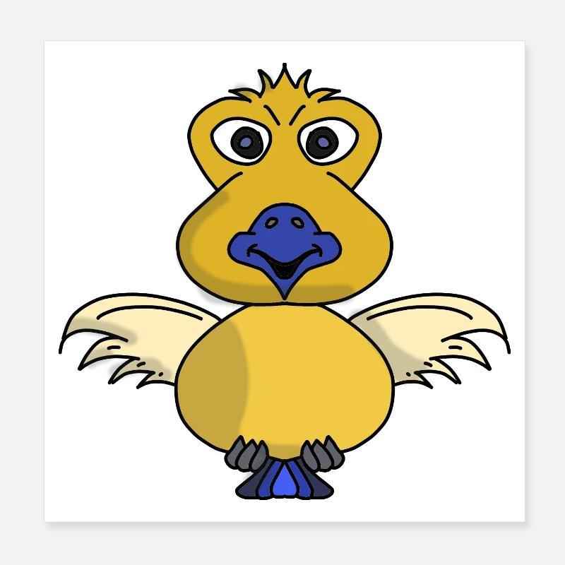 Pipomat the sparrow from the comic book Poster 8" x 8" (20x20 cm)