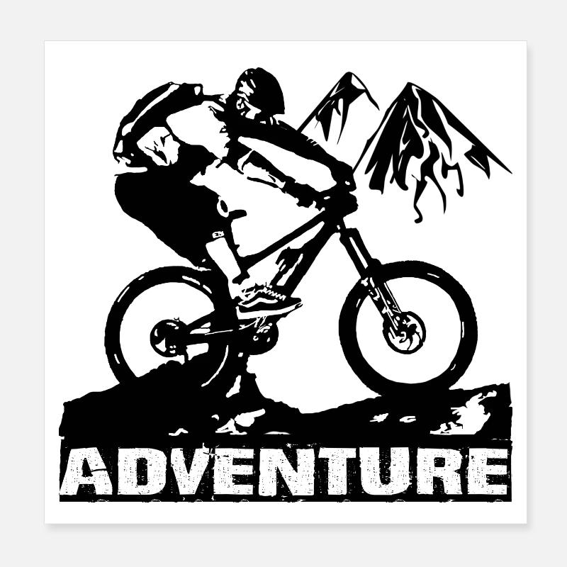 MTB - Poster 20 x 20 cm - blanc
