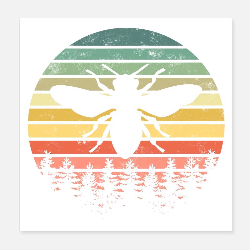 Bee Bees Poster 8" x 8" (20x20 cm)