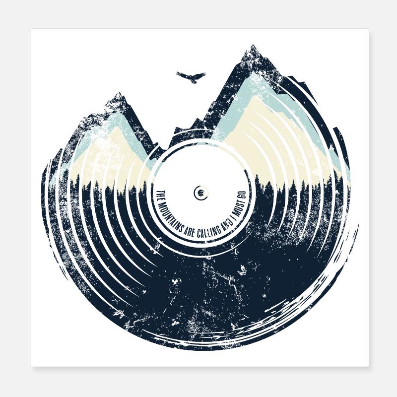 Vinyle Echo Ridge Mountain Poster 20 x 20 cm