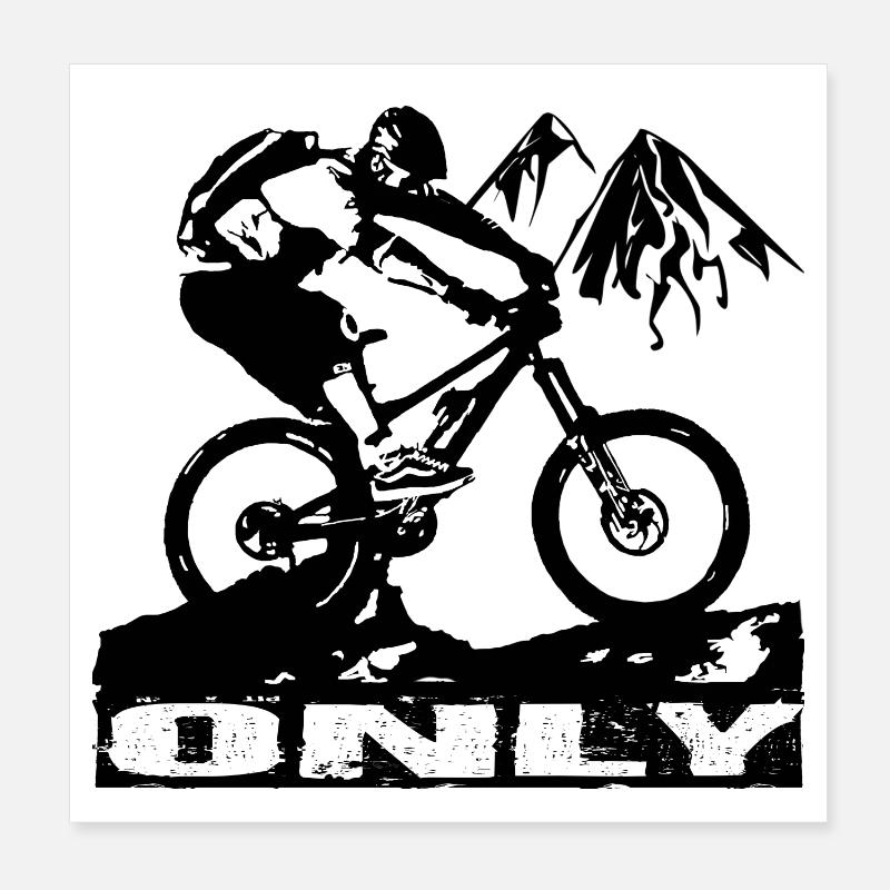 MTB Bike Poster 8" x 8" (20x20 cm)