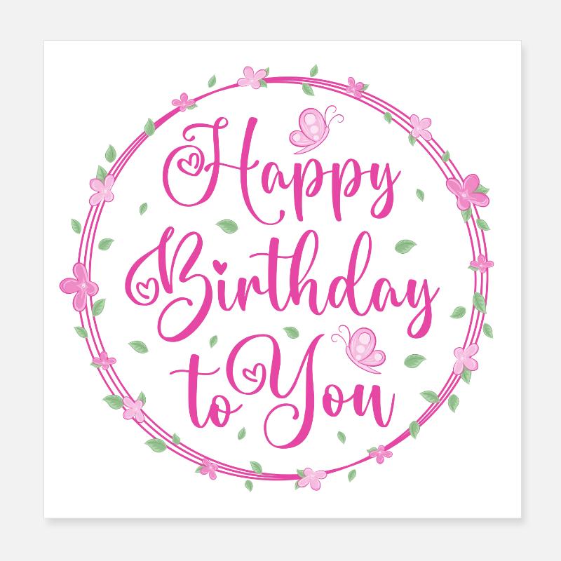 Joyeux anniversaire Poster 20 x 20 cm