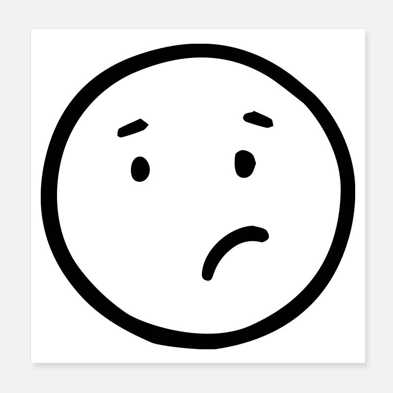 confused Poster 8" x 8" (20x20 cm)