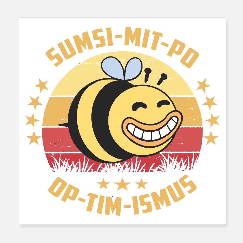 Optimism or Sumsi with buttocks Poster 8" x 8" (20x20 cm)