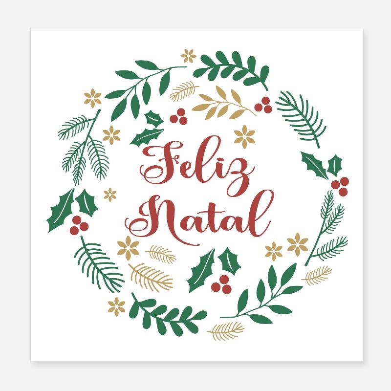 Feliz Natal Joyeux Noël Joyeux Noël Poster 20 x 20 cm