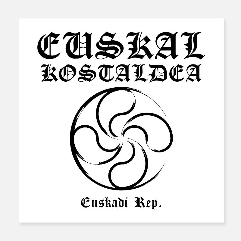Basque Cross - Poster 8" x 8" (20x20 cm) - white