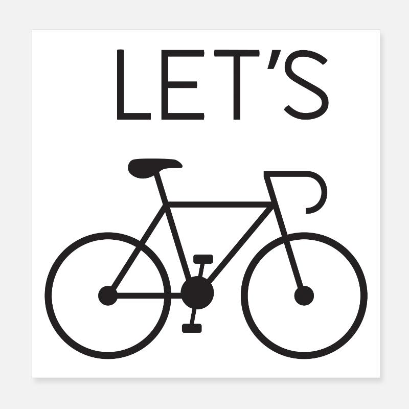 Faisons du vélo Poster 20 x 20 cm
