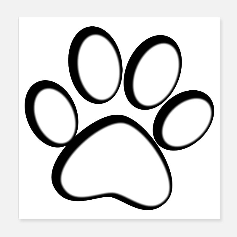 Patte de chat Poster 20 x 20 cm