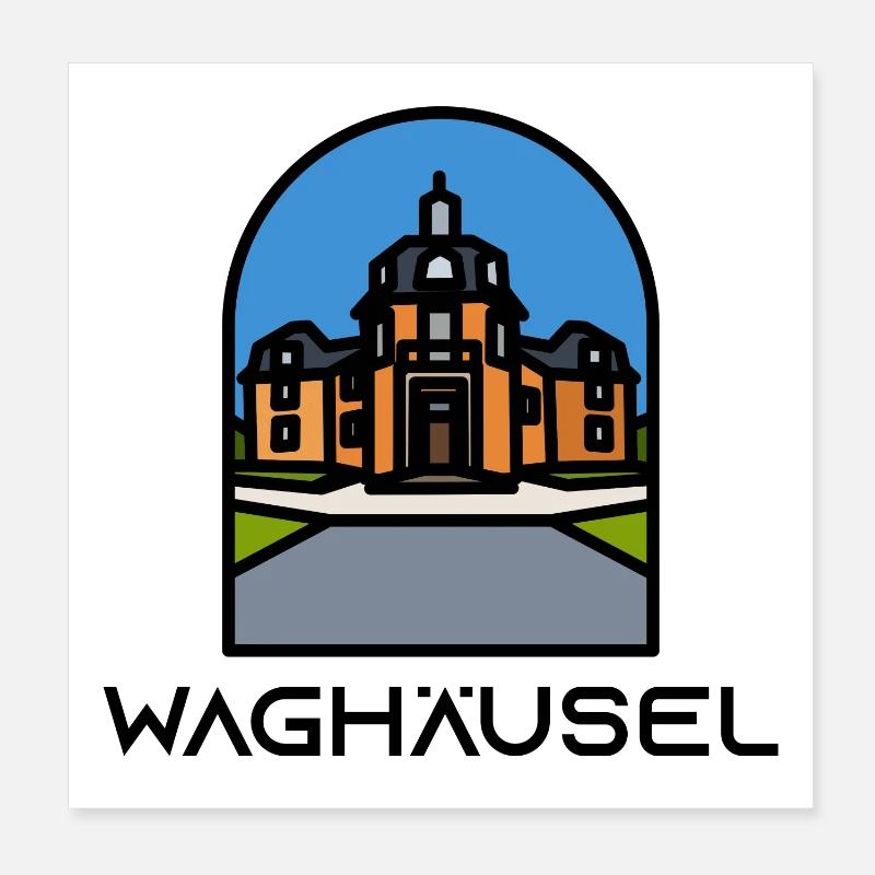 Waghäusel Poster 20x20 cm
