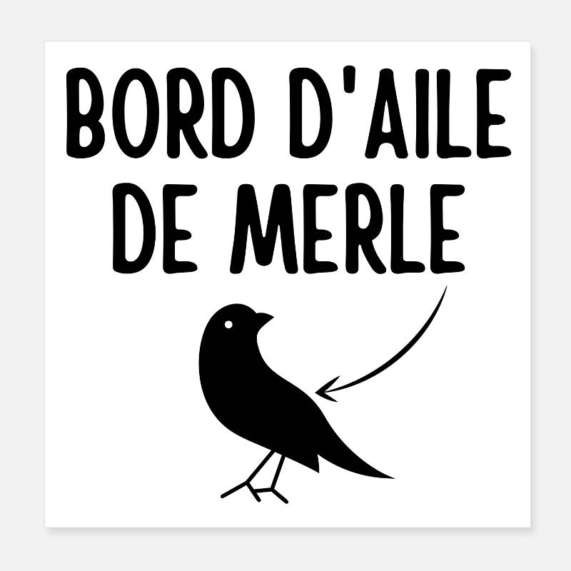 merle, bord d aile de merle Poster 20 x 20 cm
