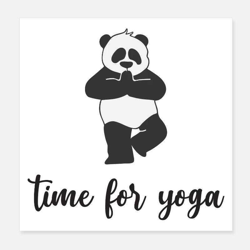 Time for Yoga Poster 8" x 8" (20x20 cm)