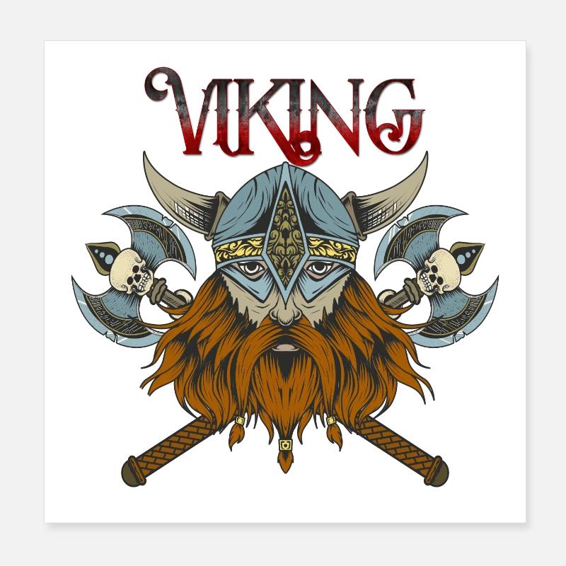 Wikinger Poster 20x20 cm