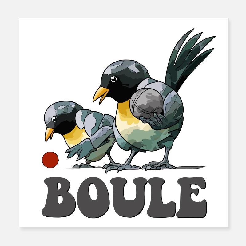 Boules de boules de boules pour pétanque Poster 20 x 20 cm
