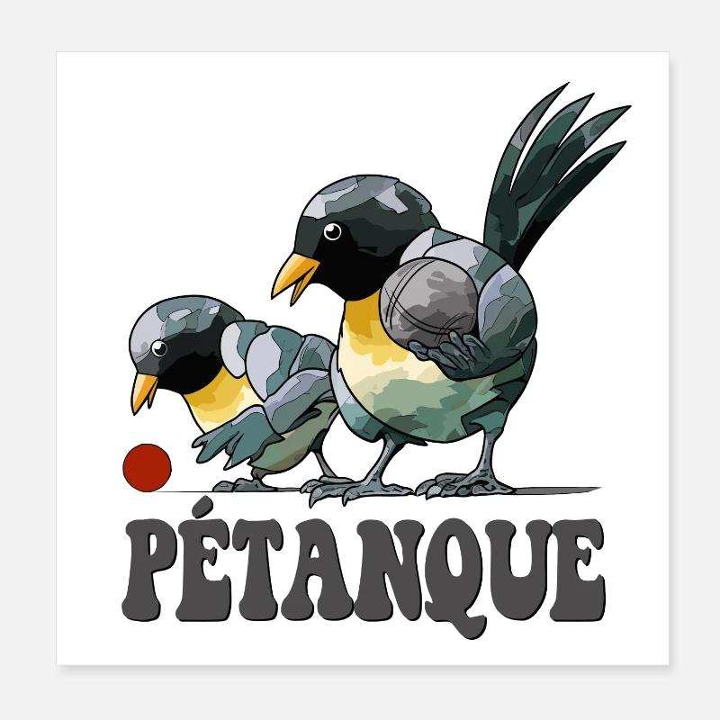 Boules de boules de boules pour pétanque Poster 20 x 20 cm