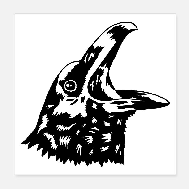 Corbeau Poster 20 x 20 cm