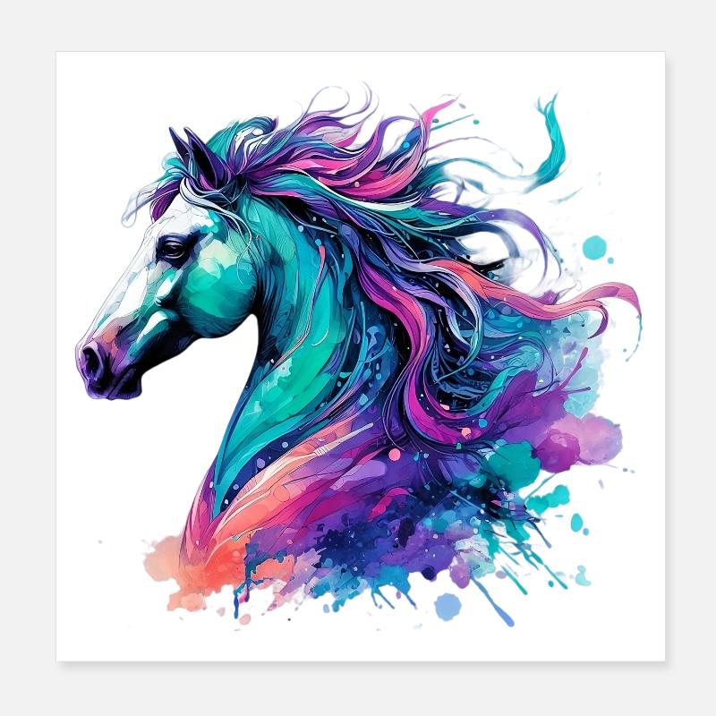 Cheval Poster 20 x 20 cm