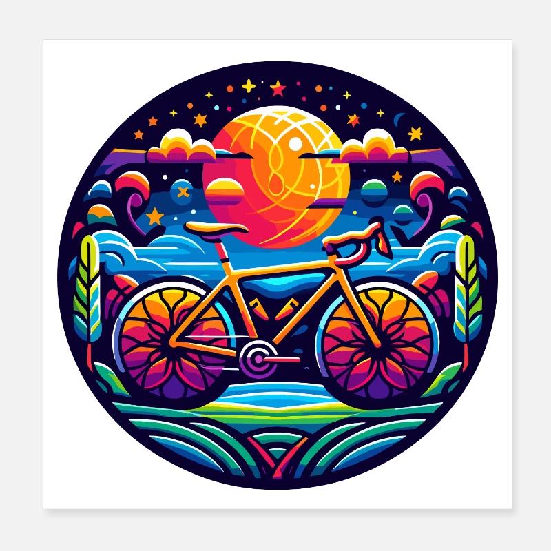 L’abstraction cycliste pour les cyclistes Poster 20 x 20 cm