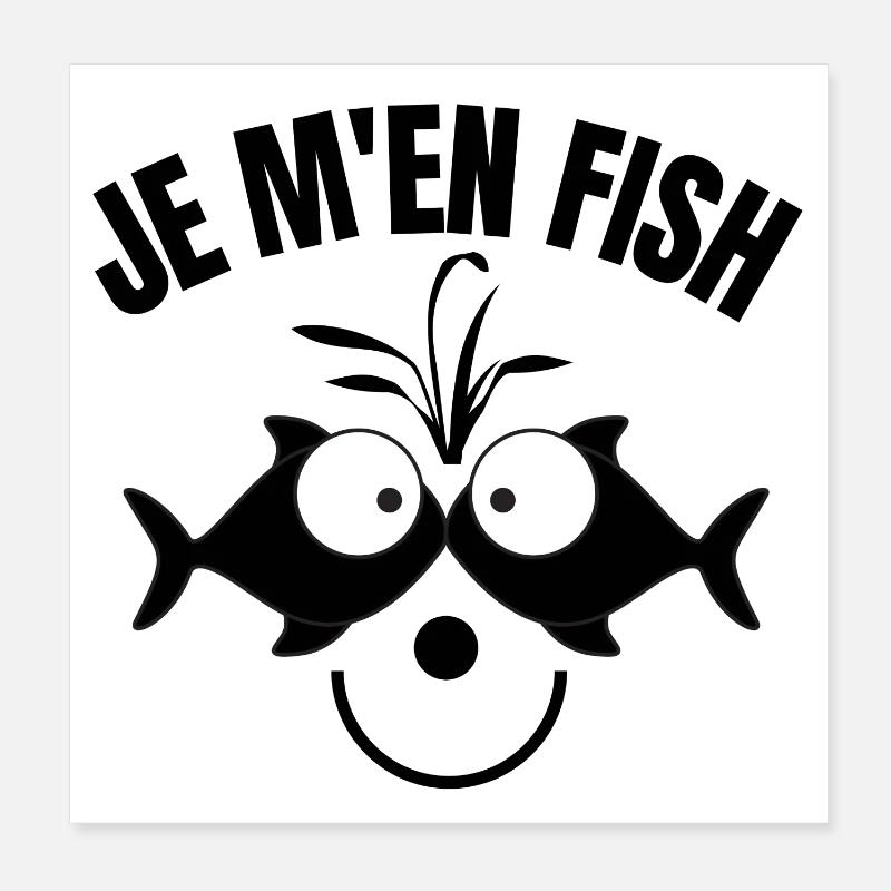 pêche, pêcheur, partie de pêche Poster 20 x 20 cm