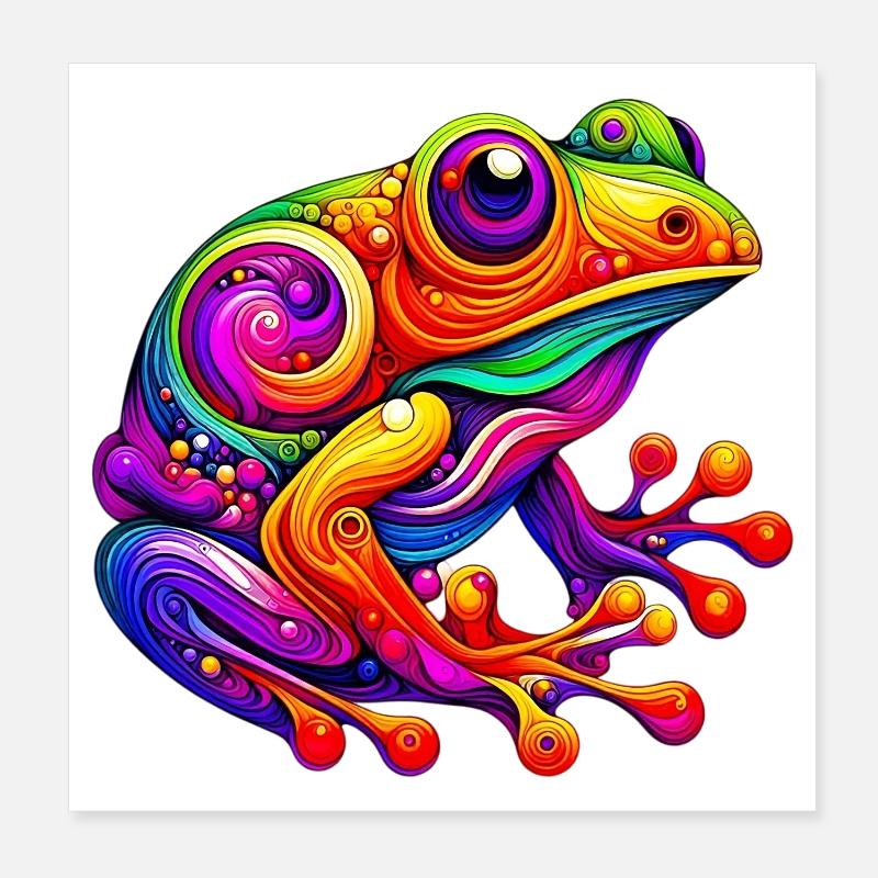 Grenouille Poster 20 x 20 cm