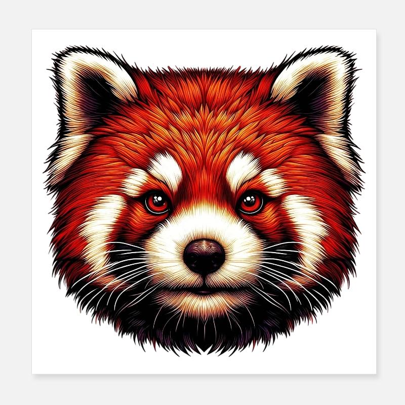 Red panda Poster 8" x 8" (20x20 cm)