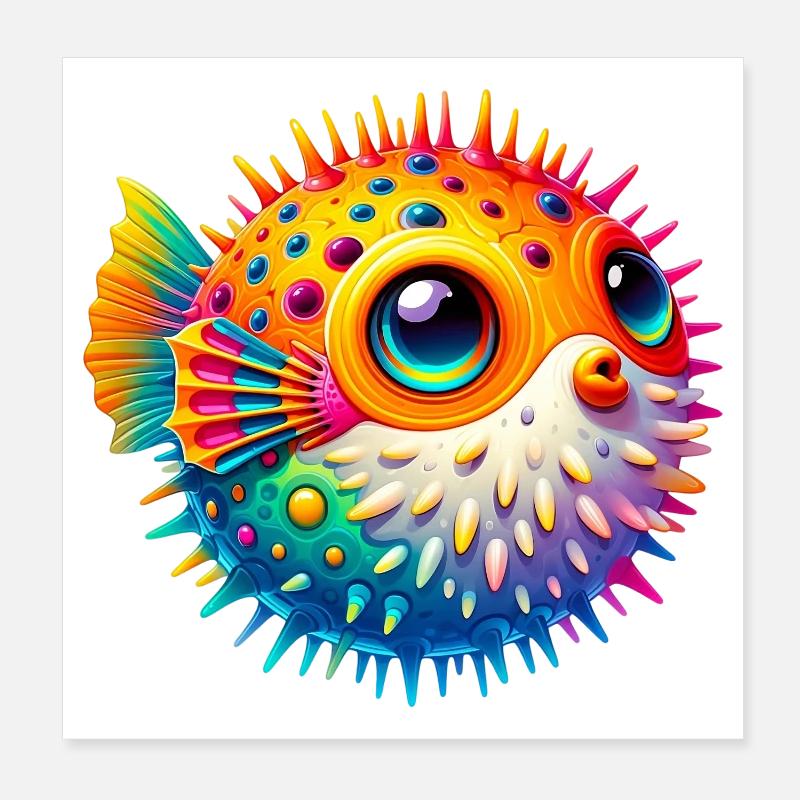 Blowfish Poster 20 x 20 cm