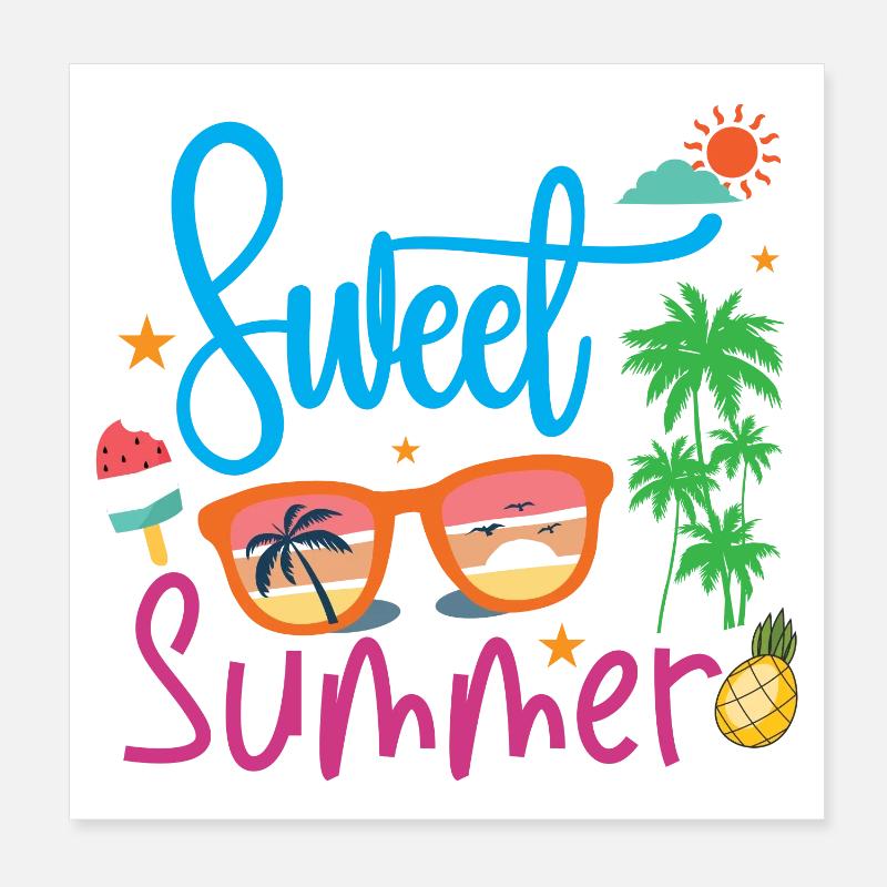 Doux été Poster 20 x 20 cm