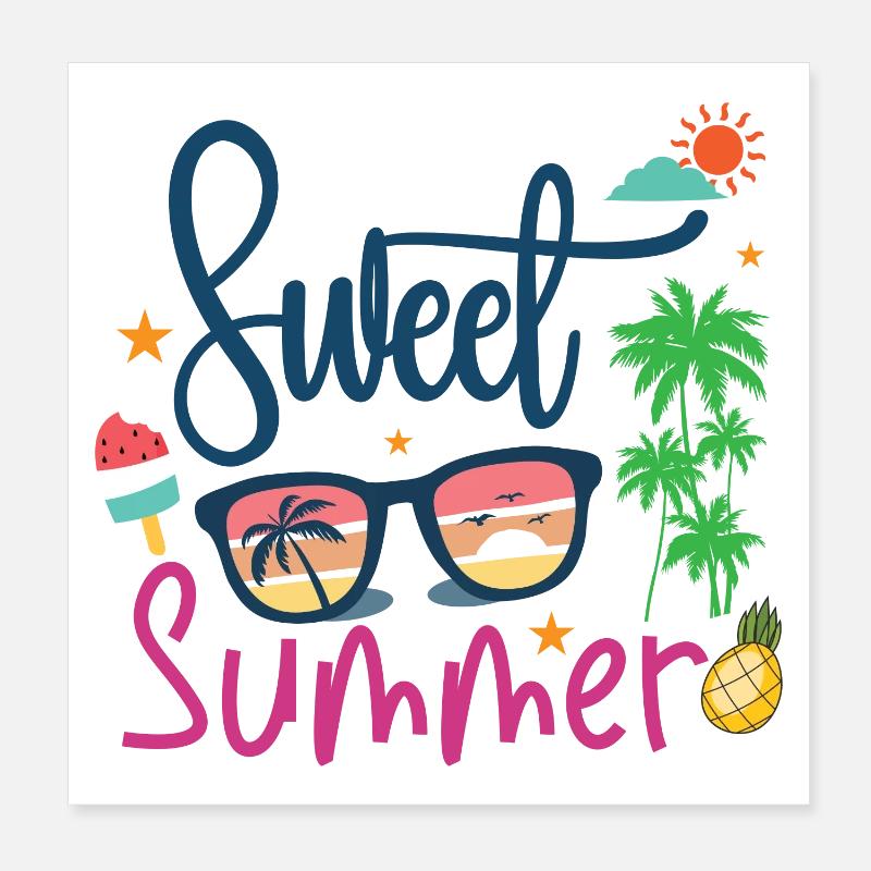 Süßer Sommer Poster 20x20 cm