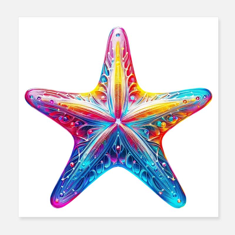 Étoile de mer Poster 20 x 20 cm