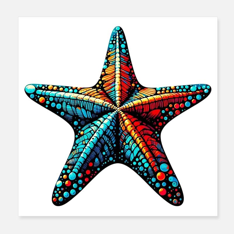 Étoile de mer Poster 20 x 20 cm