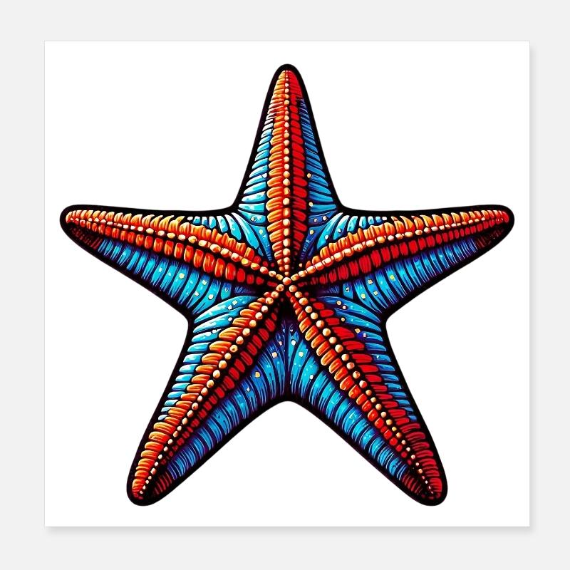 Étoile de mer Poster 20 x 20 cm
