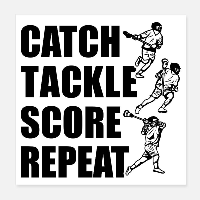 Catch, tackle, points, repeat Poster 8" x 8" (20x20 cm)