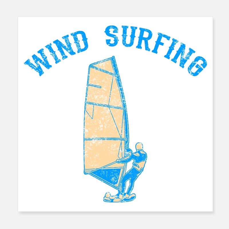 Windsurfers Poster 8" x 8" (20x20 cm)