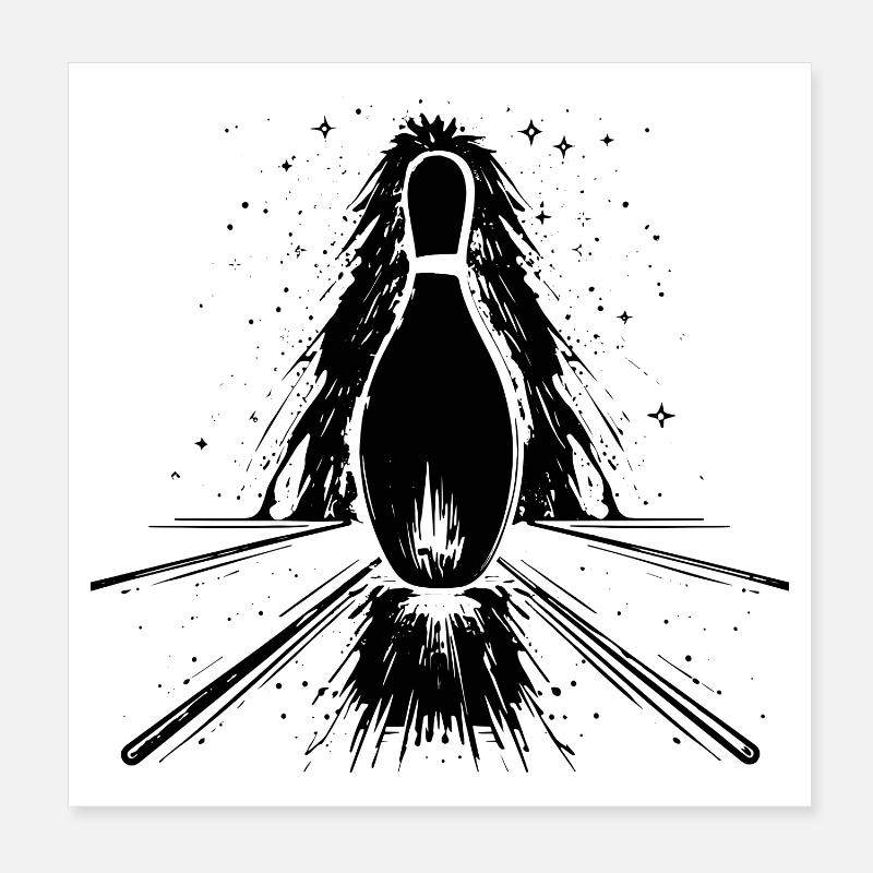Bowling Center Poster 20x20 cm