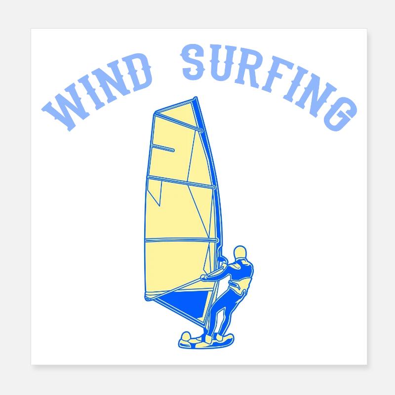 Planche à voile Poster 20 x 20 cm
