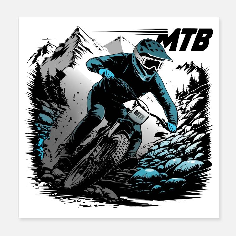 VTT Descente Poster 20 x 20 cm