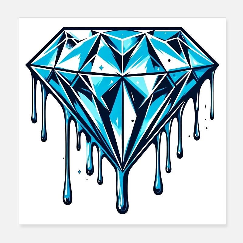 Diamant Poster 20x20 cm