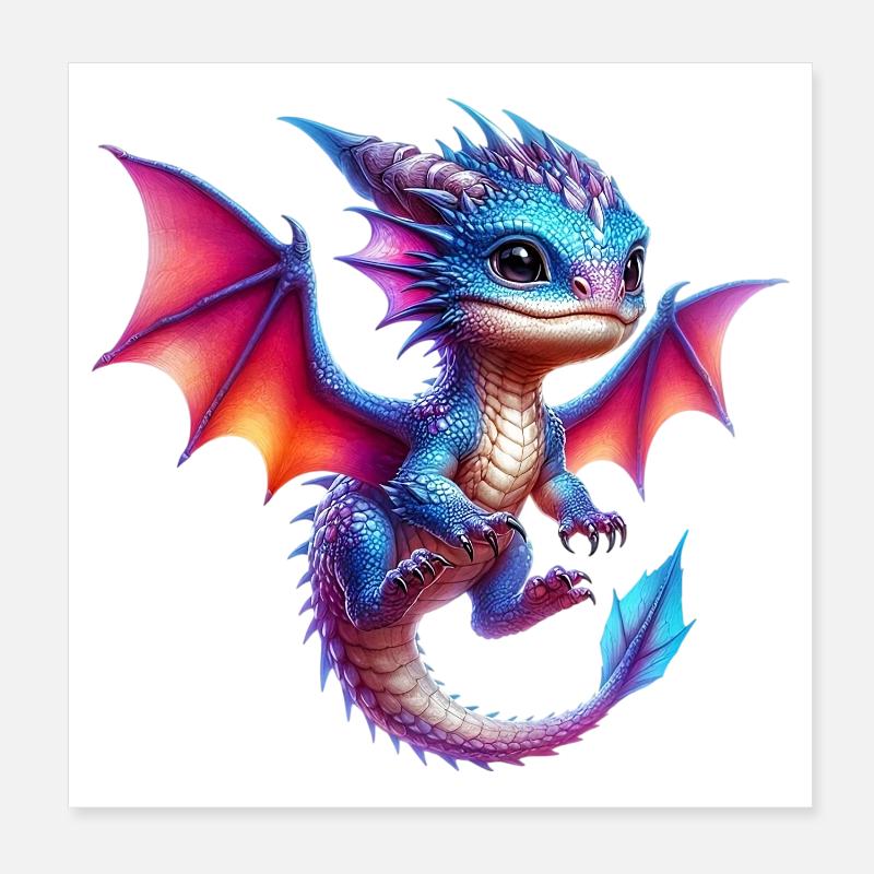 Dragon Poster 20 x 20 cm