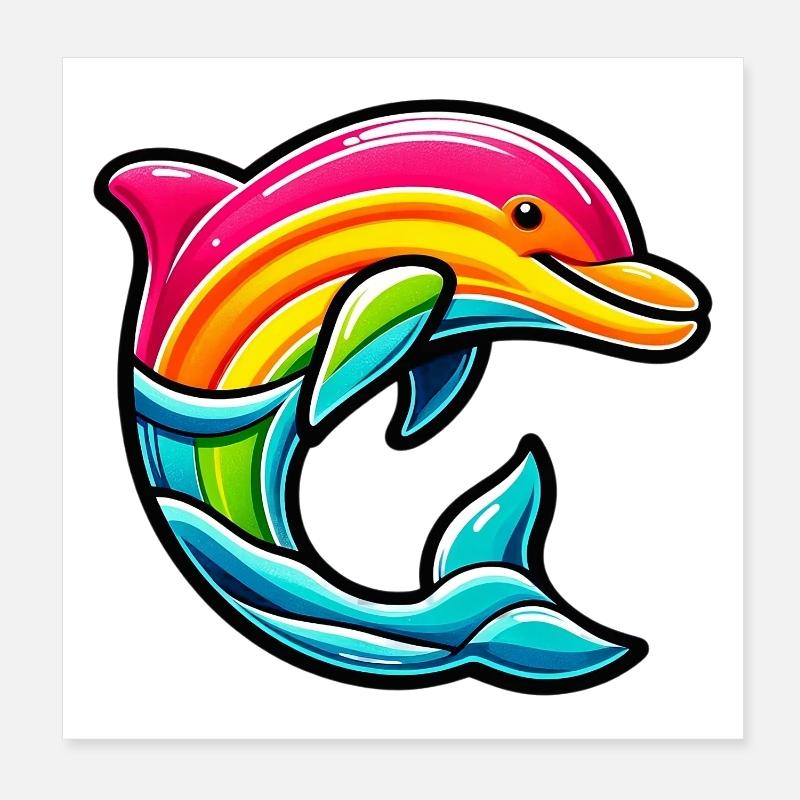 Dauphin Poster 20 x 20 cm