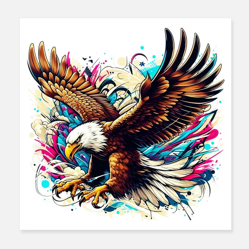 Eagle Poster 8" x 8" (20x20 cm)
